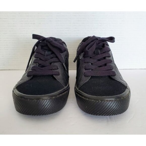 Cariuma Salvas EUC Unisex Black Pebbled Leather & Suede Sneaker Size W 8.5 / M 7 - Picture 5 of 11